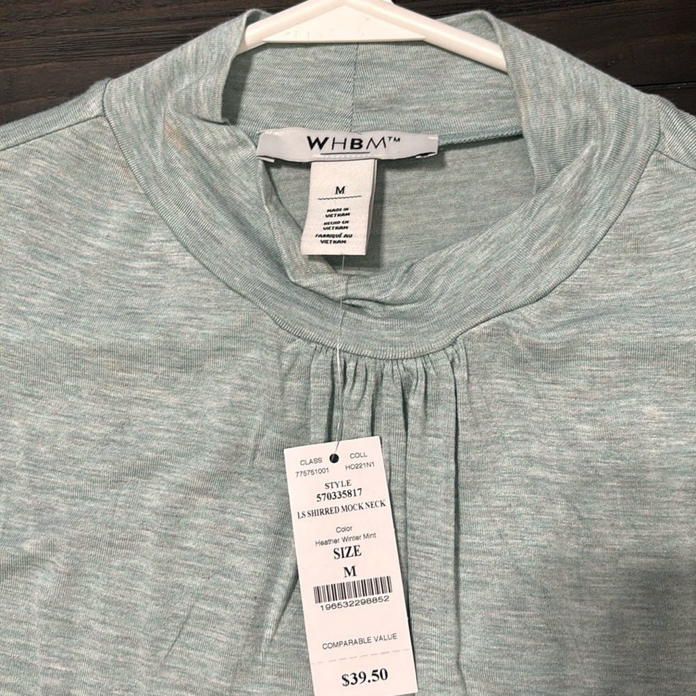 WHBM mock neck. Size M